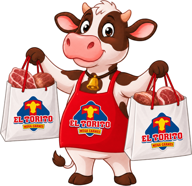 Torito cargando bolsas de carne