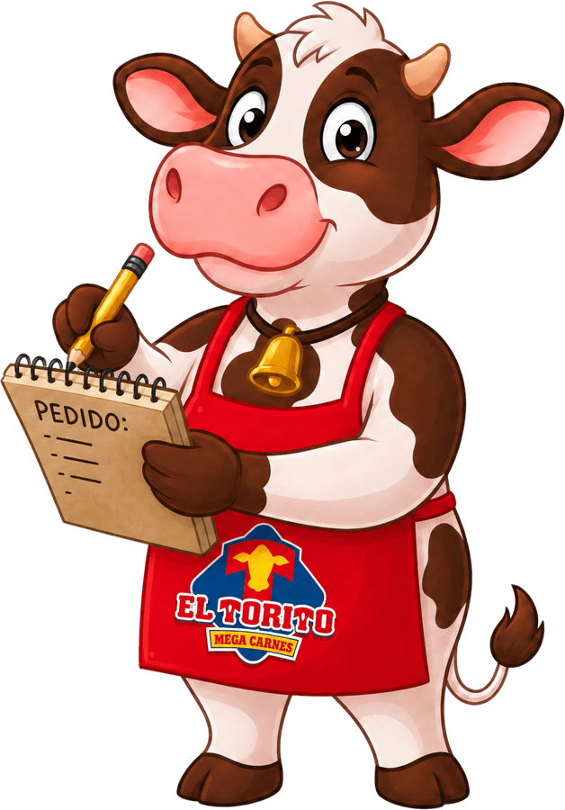 Torito anotando un pedido de mayoreo